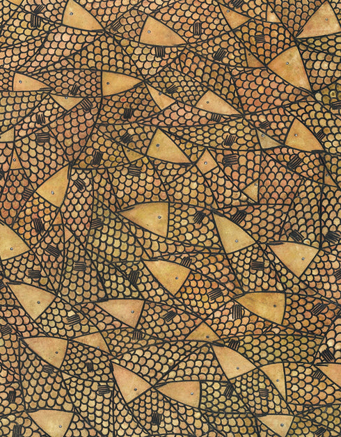 Copper Sardines | Framed Giclee Print on Canvas
